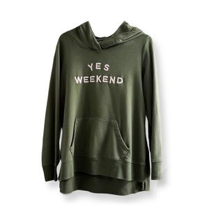 Old Navy, sized medium, khaki and pink colored sweatshirt